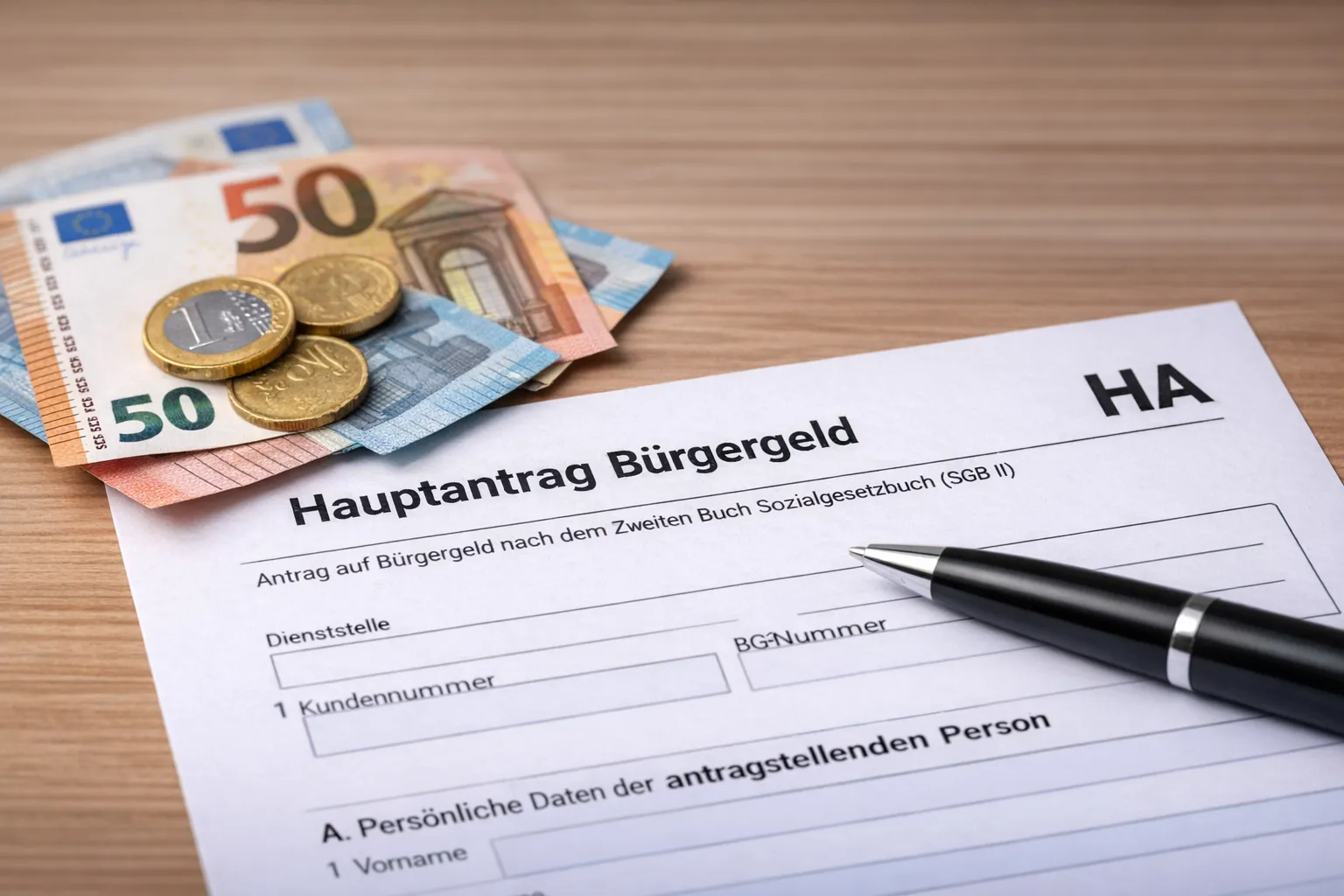 Hauptantrag Bürgergeld Formular zum Ausfüllen