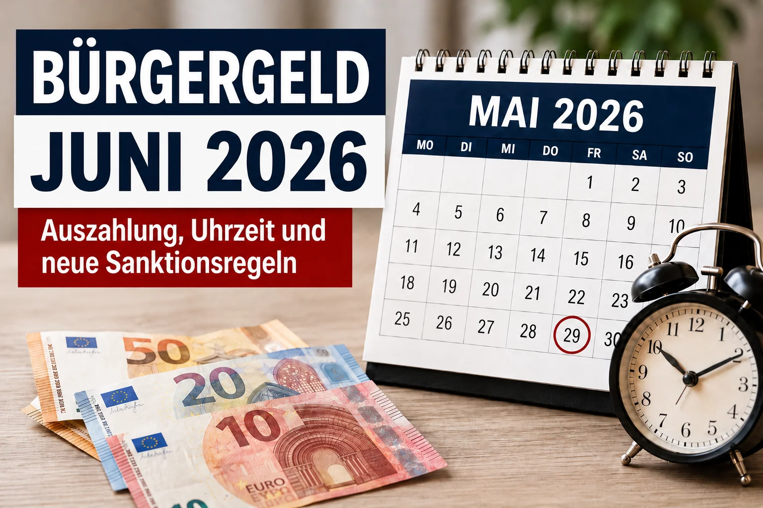 Bürgergeld im Juno 2026: Informationen zur Auszahlung, möglichen Uhrzeit der Buchung und neuen Sanktionsregeln